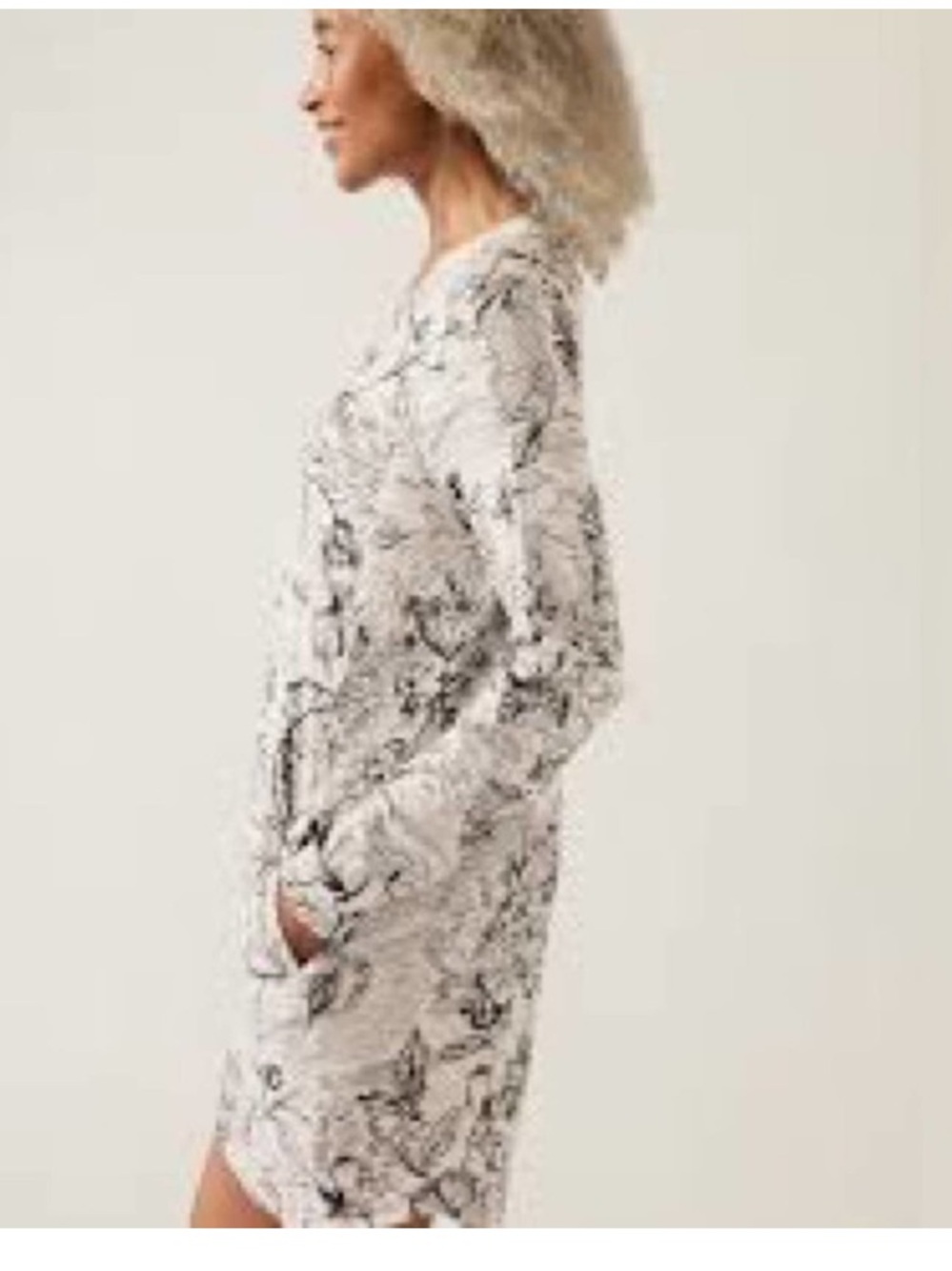 Athleta Balance Dress - Eden Floral Gray SZ Medium - Picture 2 of 8